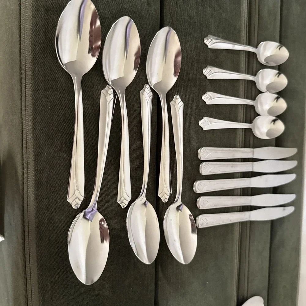 15 Pieces Vintage Ekco Silver Stainless USA Flatware KENILWORTH Silverware